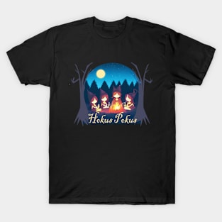 Young Hokus Pokus witches with their High Priestess T-Shirt